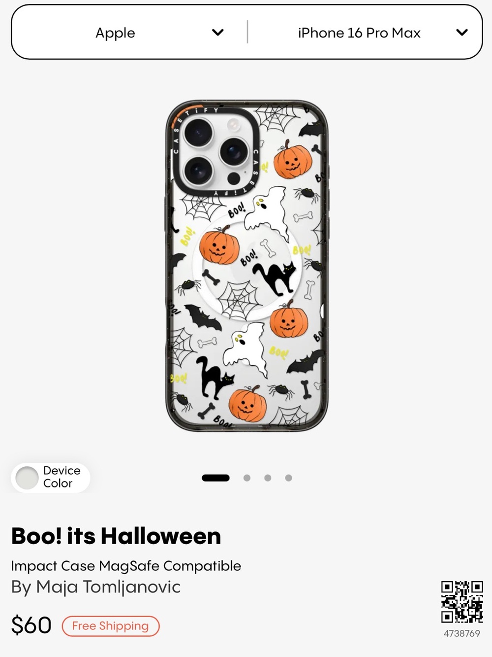Casetify Apple iPhone 16 Pro Max Case – Boo! It's Halloween